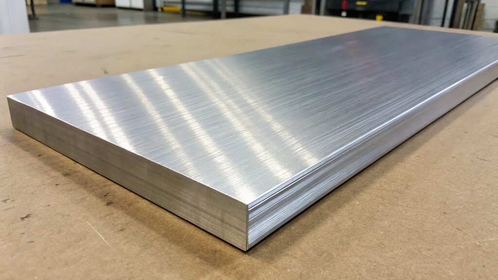 A visual comparison showing equal volumes of 6061 aluminum and steel, with the aluminum block appearing significantly lighter to represent its lower density.
